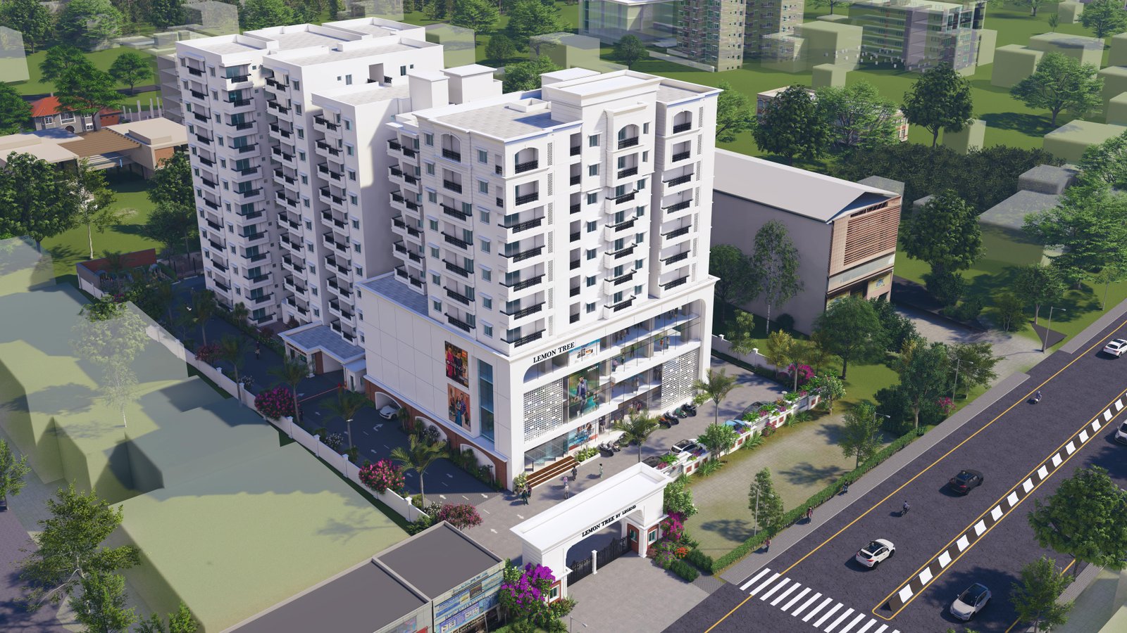 Aerial view of Lemon Tree residential complex