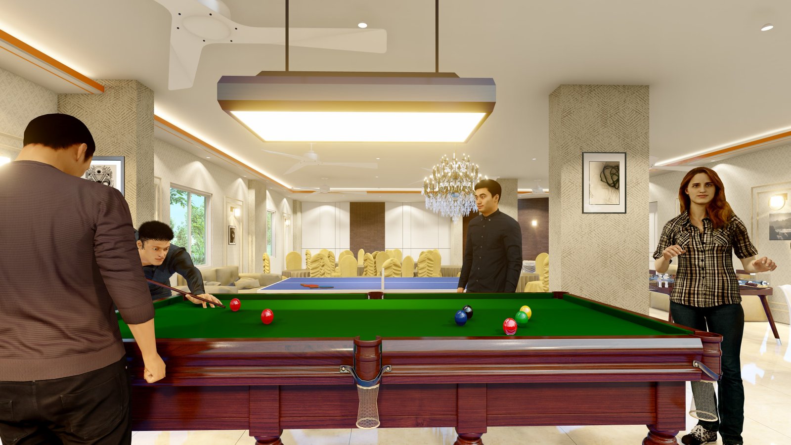 Clubhouse interior